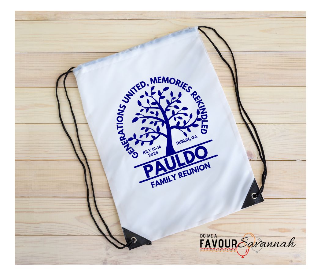 Pauldo Family Reunion Drawstring Bag